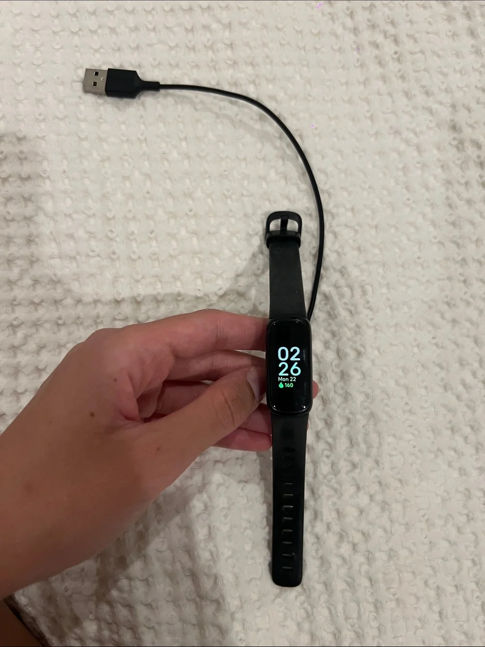 Black Fitness Tracker Smart Band with Heart Rate Monitor